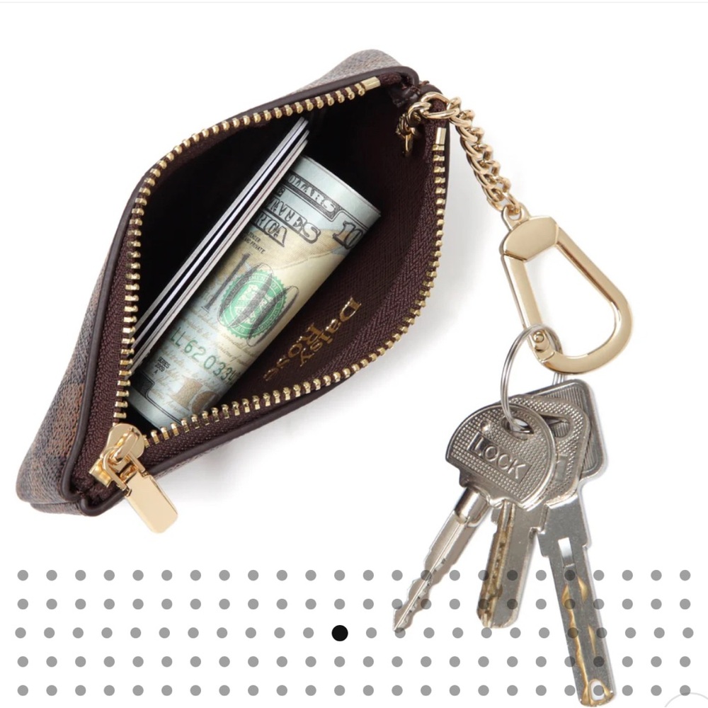 Checkered Wallet Keychain - Picture 3 of 8